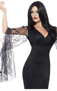 F1815 Ladies Black Immortal Soul Witch Halloween Fancy Dress Costume